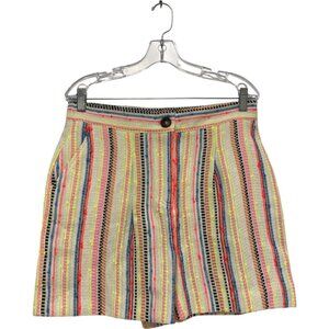 Boden Womens Short UK 12 US 8 Neon Multicolor Textured Embroidered R0264 NWT